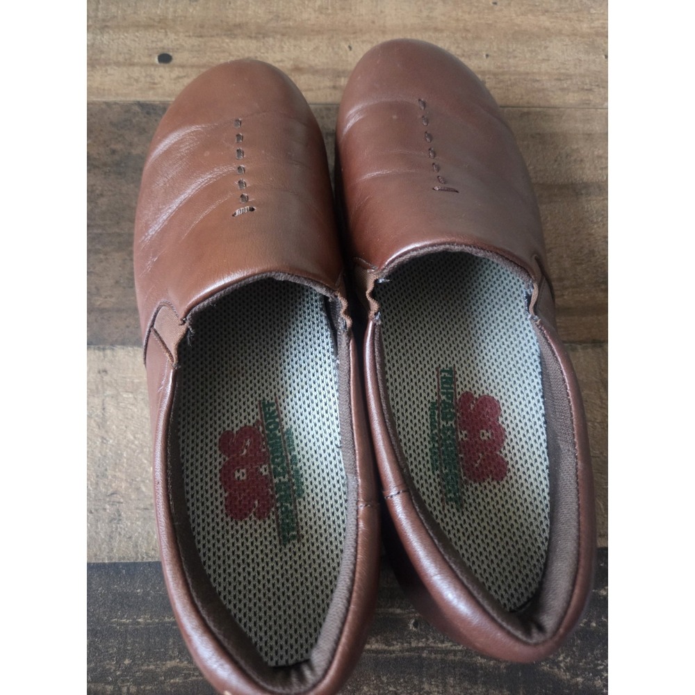 SAS Shoes Women Sz 7M Brown Leather Slip On Loafers Tripad Comfort Casual - Picture 4 of 6